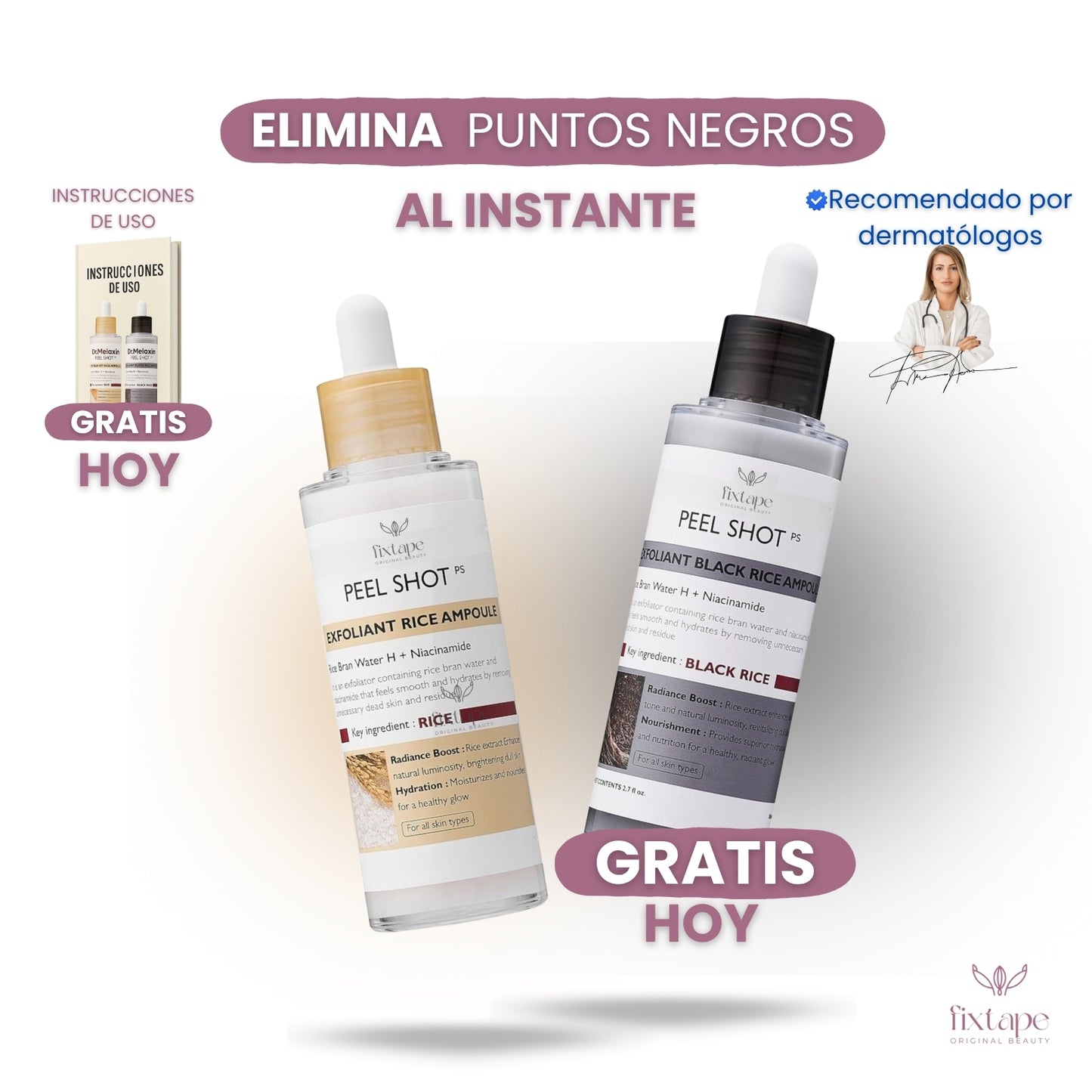 Peel Shot Exfoliante De Arroz Anti-Puntos Negros - 80ml