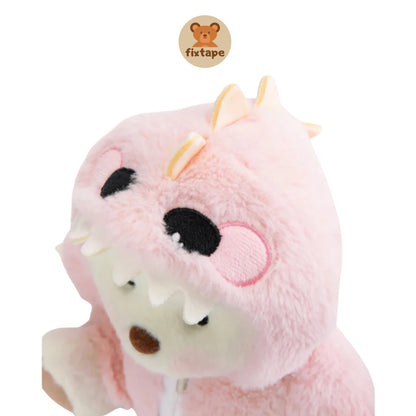 Teddy Bear Dino Rosa / Adorable Osito Hecho a Mano